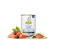 ISEGRIM Lata Perro Junior Salmón + Mijo, Bayas y Hierbas Silvestres, 800 g, Perro