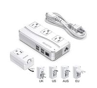 MRJ201GU International Travel Adapter Negro adaptador e inversor de corriente