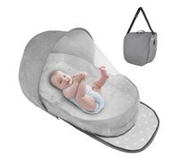 ISELECTOR Moisés portátil de viaje para bebé, cuna de viaje para bebé, cuna de viaje para exteriores, tumbona plegable con mosquitera y toldo, fácil de transportar