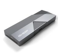 ISHEEP Carcasa SSD M.2 NVMe de 40 Gbps con ventilador de refrigeración integrado, carcasa de aluminio compatible con dispositivos Thunderbolt 3/4, USB 4/3.2/3.1/3.0, soporta 2280 M-Key(tecla B+M),