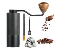 ISHEWUDU - Molinillo de café manual, molinillo de café manual con rebaba cónica de acero inoxidable, molinillo de café de mano portátil y pequeño molinillo de granos de café para espresso a prensa