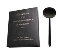 Ishihara - Libro de prueba de color con 38 pizarras, optometría daltonismo libro de pruebas con lentes cubiertas, examen visual profesional para debilidad rojo-verde