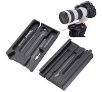 iShoot Adaptador de abrazadera convertidor de placa de liberación rápida, compatible con cabezal fluido Manfrotto de 50 mm, conversión de placa QR de 39 mm Arca-Swiss Fit a abrazadera de cabeza