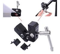 iShoot Alicates de mano mágicos con abrazadera de cangrejo de metal mejorados y versátiles con agujero de tornillo de 1/4 y 3/8 pulgadas, utilizado para fotografía, cámara, trípode, estudio, luz