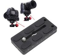 iShoot Placa de liberación rápida de 8cm Compatible con apretón de la batería cámara Grande para Arca-Swiss Fit Cabeza de trípode Abrazadera