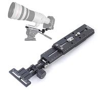 iShoot Soporte de lente largo y placa QR de liberación rápida Combo compatible con cabezal fluido Manfrotto 500 700 series, Sachtler FSB 10T/FSB 8T/FSB 6T, DV2/DV8/DV10SB/DV12SB, serie V14/V18/ACE XL