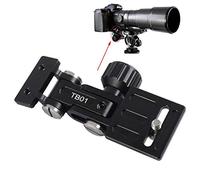 iShoot Soporte de lente retráctil de largo enfoque totalmente metálico, soporte de lente plegable para teleobjetivo zoom soporte de cámara protector de bayoneta, con tornillo de 1/4 pulgadas, IS-TB01