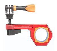 iSHOXS BullBar 3D 23, Adecuado para GoPro. Soporte fresado CNC; Cuerpo Principal y Sistema de Bola 3D de Aluminio 6061 de Alta Resistencia, Agarre Muy Fuerte Mediante Inlay de 2 componentes - Rojo