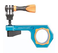 iSHOXS BullBar 3D 34, GoPro Mount fresado CNC; Cuerpo Principal y Sistema de Bola 3D de Aluminio 6061 de Alta Resistencia, Agarre Muy Fuerte Mediante Inlay de 2 componentes - Azul