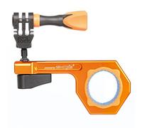 iSHOXS BullBar 3D 34, GoPro Mount fresado CNC; Cuerpo Principal y Sistema de Bola 3D de Aluminio 6061 de Alta Resistencia, Agarre Muy Fuerte Mediante Inlay de 2 componentes - naranjado