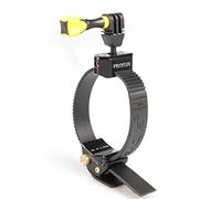 iSHOXS Proflex Soporte Action CAM | Fijación Estable antivibración y Montaje rápido | Compatible GoPro, dji, Insta360 | Ø 40-140 mm | Tubos Redondos/ovalados MTB, Moto y Off-Road | Negro