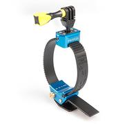 iSHOXS Proflex | Soporte para Action CAM | Fijación Firme antivibración y Montaje rápido | Compatible GoPro, dji, Insta360 | Ø40-140 mm | para Tubos Redondos y ovales MTB, Moto y Off-Road | Azul
