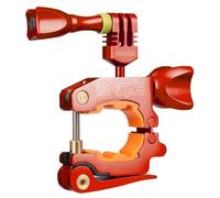 iSHOXS ProMount, Adecuado para GoPro Mount de Aluminio fresado CNC con rápido Cierre excéntrico de Palanca, Gran Zona de sujeción y a Prueba de torsión con diseño de Aluminio Completo - Rojo