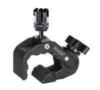 iSHOXS Shark - Soporte Robusto para GoPro y cámaras de acción | para perfiles Ø 28-65 mm (Redondos o Planos) | Aluminio CNC, sujeción Fuerte | Ideal para Moto, MTB, Bici, Outdoor y Aventura