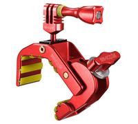 iSHOXS Shark - Soporte Universal para cámaras de acción, Soporte de Abrazadera de Aluminio Adecuado para GoPro y cámaras de acción compatibles, Soporte para Motos y Bicicletas Actioncam
