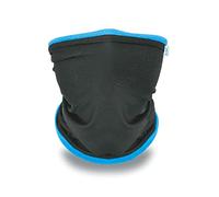 Isi Med Cuello con Protección Térmica - Hidrófugo, Transpirable y Termorregulador - Talla única - Cuello de invierno de niño Negro/Azul Neon - 1 Unidad