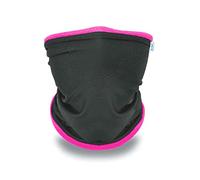 Isi Med Cuello con Protección Térmica - Hidrófugo, Transpirable y Termorregulador - Talla única - Cuello de invierno de niño Negro/Rosa Neon - 1 Unidad