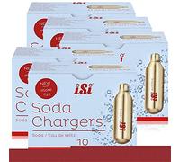 iSi Soda Chargers - Cápsulas de soda (10 cápsulas, para agua burbujeante, 84 g, 5 unidades)