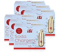 iSi Soda Chargers - Cápsulas de soda (10 cápsulas, para agua burbujeante, 84 g, 6 unidades)