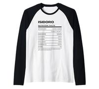 Isidoro Datos de Nutrición Nombre Gracioso Camiseta Manga Raglan