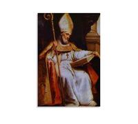 Isidoro de Sevilla-Bartolomé Esteban Murillo - Póster impermeable para pared, lienzo decorativo adecuado para oficina, dormitorio, sala de estar, póster sin marco, estilo 60 x 90 cm