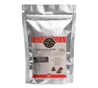 Isidro Labrá Chocolate 70% negro con manteca de cacao puro en monedas chocolate dan valor al proceso de fundir y generar pasta de cacao base para la cobertura de chocolate. (480g)