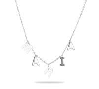 isigno Colgante con Nombre Iniciales Personalizado Acero Inoxidable para Mujer con Cadena en 42cm + 3cm de Alargador Collar Artesanal con Cadena Ajustable