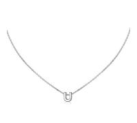 isigno Collar Letra Inicial Mujer Colgante 26 Letras Plata de Acero Inoxidable Mini Alfabeto Joyería Minimalista de Nombres para Madres Niña Parejas, Mejor Amiga,U