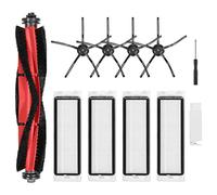 isinlive Kit de Accesorios de Repuesto Compatible con aspiradora Roborock Q5/Q5+, 1 Cepillo de Rodillo, 4 filtros HEPA, 6 cepillos Laterales