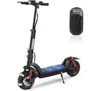 isinwheel Patinete eléctrico Todoterreno 11″, Patinete electrico Adultos 1200W, batería 48V 15Ah, 60 km autonomía, Doble suspensión y Freno, 3 Modos, App, Plegable, con Bolsa, Carga 150 kg,Negro