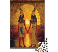 ISIS y Osiris Frente al Amanecer sobre el Nilo Rompecabezas Sostenibles Estampados para Adultos De Madera De 38x26cm/1000pcs