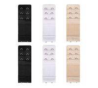 ISIYINER Extensor de Sujetador 6 Piezas Tirantes y Alargador del Sujetador Antideslizantes Accesorios para Sujetador 3 Filas 2 Ganchos, 3 Colores