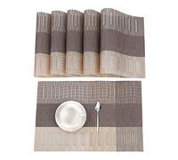 ISIYINER - Juego de 6 Alfombrillas de Mesa, Antideslizante, Resistente al Calor, para Cena, Cocina, salón, jardín o Comedor, Restaurante