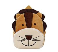 ISIYINER Mochila para Niños de Dibujos Animados Animales 3D Suave Mochila de Felpa para Infantil Niño Niña de 2 a 4 años, León