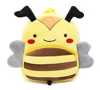 ISIYINER Mochila para Niños de Dibujos Animados Animales 3D Suave Mochila de Felpa para Infantil Niño Niña de 2 a 4 años, Abeja