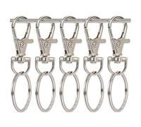 ISIYINER Mosquetón de Llavero Cierres de Mosquetón de Metal Swivel Gatillo Ganchos para Suministros de Lanyard 100 Piezas