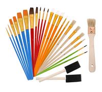 ISIYINER Pincel de Artista Cepillo para Pintura Artist Cepillos Mixtos Profesionales Pinceles Multifuncionales de 25 Piezas para Acuarela Acrílico óleo Gouache Aceite