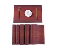 ISIYINER Placemats - Juego de 6 Alfombrillas de Mesa de PVC, Antideslizante, Resistente al Calor, para Cena, Cocina, salón, jardín o Comedor, Restaurante