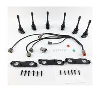 ISJRJF Bobina Encendido Coche Ajuste para Aristo Supra Soarer 1JZGTE / 2JZGTE + VVTi a Skyline R35 GTR VR38DETT Kit de arnés de conversión de Bobina de Encendido