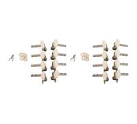 ISKDJBJG 2Conjunto Machines Clavijas de AfinaciÓN de Clavijas de Afinador con Perillas Blancas Perlas 4L 4R para Mandolina