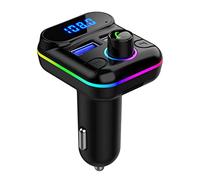 ISKDJBJG Manos para Coche M33 Compatible con Bluetooth 5.0 Transmisor FM Kit de Cargador USB Dual Modulador de MP3 Reproductor de Disco