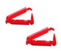 ISKIP 2Pcs Clips de Cinturón de Seguridad para Asiento de Coche, Hebilla de Pecho para Asiento de Seguridad de Coche o Silla de Bebé, Clips de Arnés Antiescape para Niños (Rojo)