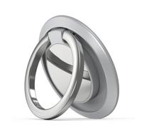 ISKIP Anillo de agarre para teléfono, soporte giratorio de 360°, soporte de coche disponible, se adapta a iPhone, Samsung, todos los teléfonos inteligentes (plata)