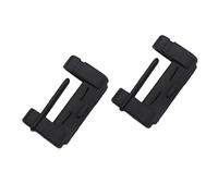 ISKIP Juego de 2 Fundas de Silicona para Hebilla de Cinturón de Seguridad de Coche, Antiarañazos Cubierta de Protección de Silicona para Hebilla de Cinturón de Seguridad Estándar (Negro)