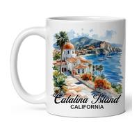 Isla Catalina, California: Isla Del Romance Taza De Café Con Asa Tazas De Cerámica Elegante Tazas De Desayuno Para Hogar Té Escuela 330Ml