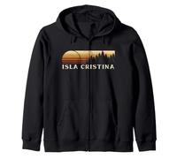 Isla Cristina, España Evergreen Vintage Sunset Sudadera con Capucha