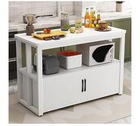 Isla de cocina/Armarios de almacenamiento, despensa, banco de trabajo de varios niveles, mesa de preparación comercial de gran capacidad for cocina, cafetería, jardín(D,110x30cm/43.31x11.81in)