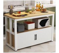 Isla de cocina/Armarios de almacenamiento, despensa, banco de trabajo de varios niveles, mesa de preparación comercial de gran capacidad for cocina, cafetería, jardín(A,110x40cm/43.31x15.75in)