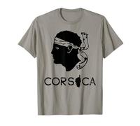 Isla de Córcega con Mapa de Francia con Cabeza Pirata Córcega Camiseta