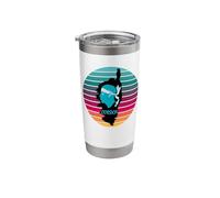 Isla de Córcega Francia con cabeza pirata Córcega Vaso térmico de acero inoxidable de doble pared